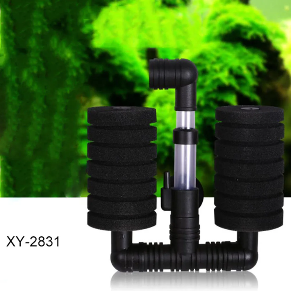 

Xy-2830 2831 Air Pump Biochemical Sponge Filter Noiseless With Suction Cups Aquarium Fish Tank Accessories