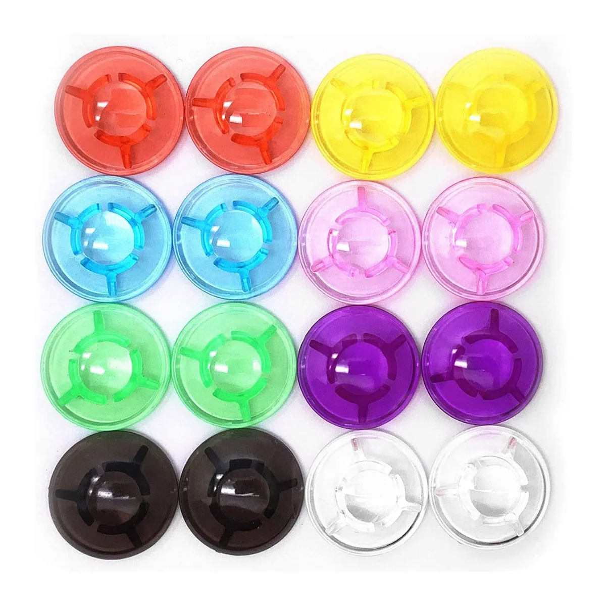 16 Pack Multi Colors Mushroom Style Guitar Effect Pedal Footswitch Toppers Foot Nail Cap Protection Cap