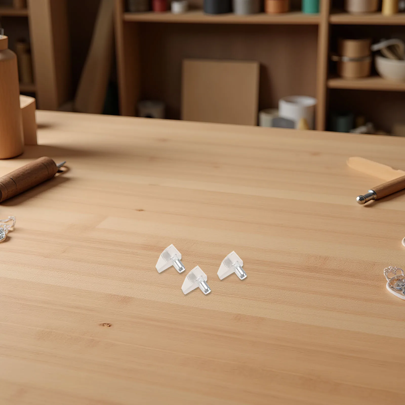 

100Pcs Layer Board Holder Sturdy Shelf Support Peg for Bookcase Glass Shelf Kitchen Cabinet Adjustable Storage Solution