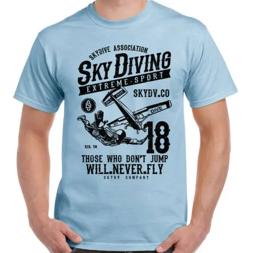 Skydiving T-Shirt Extreme Sports Mens Free Fall Skydiver Skydive Para Regt.