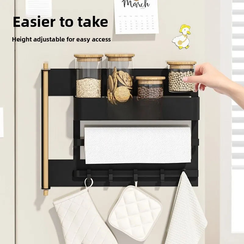 New Shelf Household Kitchen Non-punching Magnetic Refrigerator Rack Finishing Rack