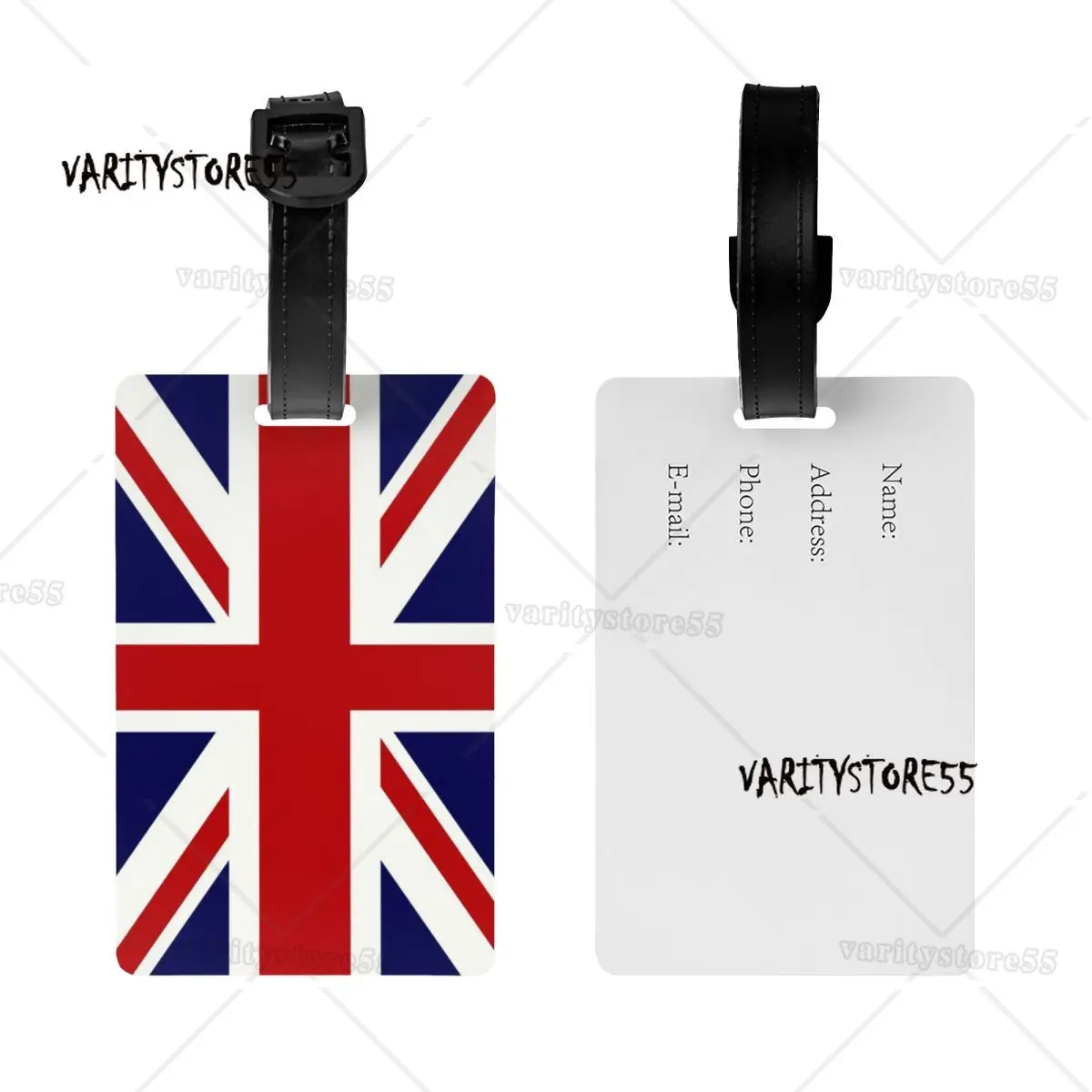 Union Jack Flag Of The UK Luggage Tag Custom Baggage Tags Privacy Cover ID Label