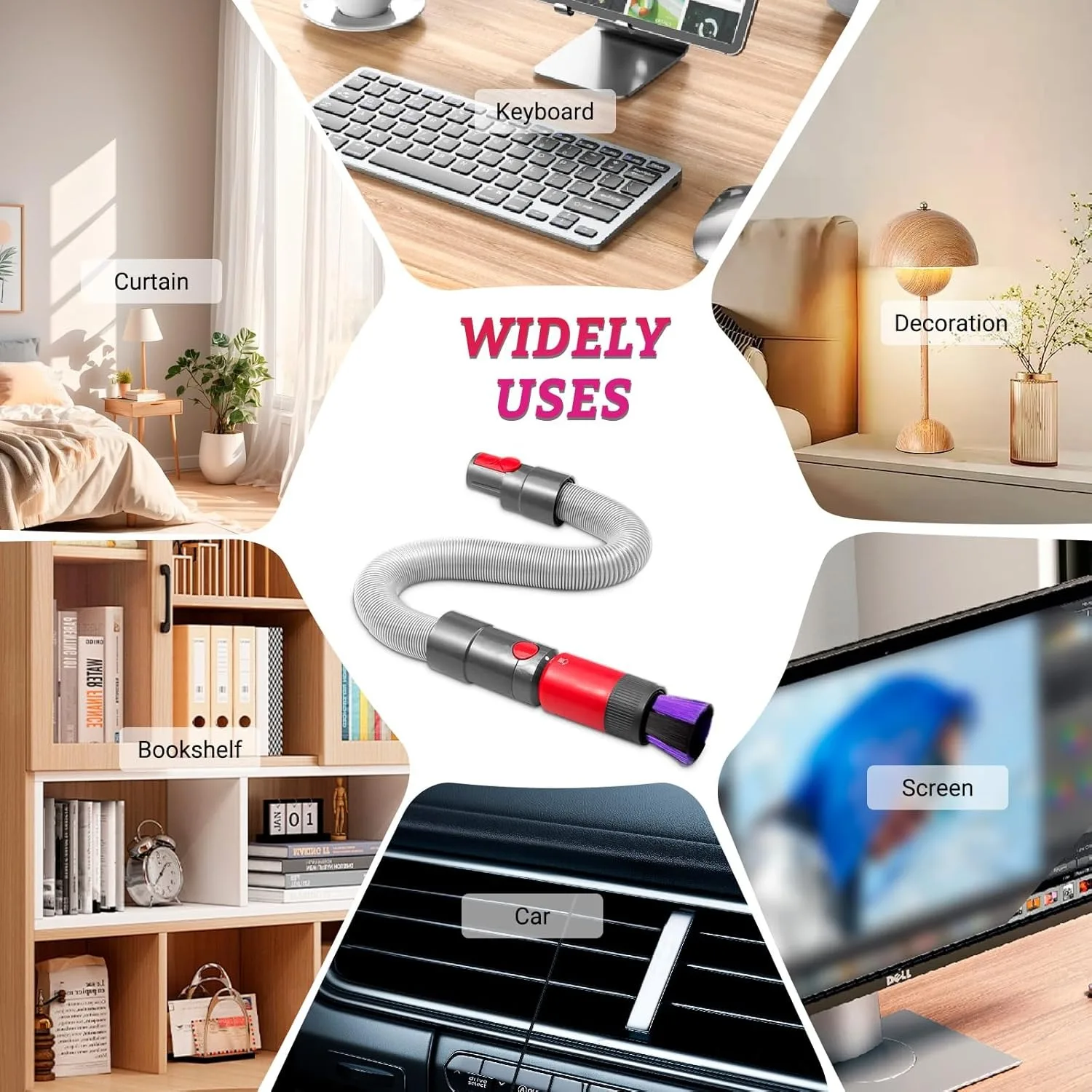 فرشاة غبار بدون خدوش لدايسون V15، V11، V10، V8، V7، لطيفة على الأسطح، فعالة على الغبار والحطام،