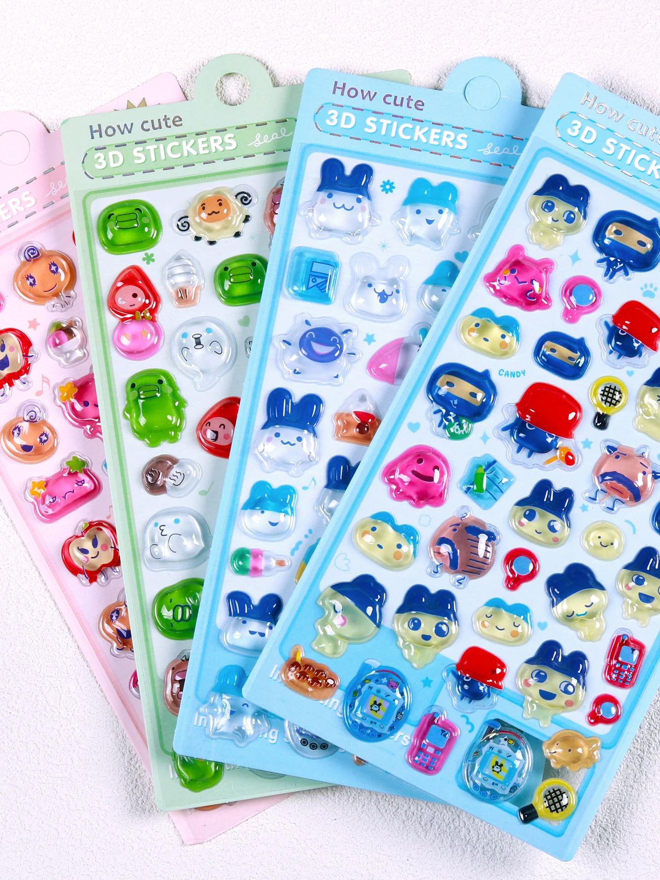 

Japanese-style 3D embossed stickers, creative DIY high-quality animal stickers and comic decals, suitable for use in planners