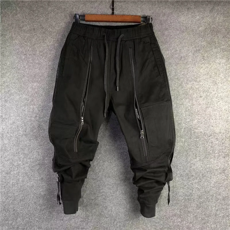 ARENS Jesienno-zimowy spersonalizowany luźny kombinezon hip-hopowy w dużych rozmiarach Męskie spodnie cargo z zamkiem błyskawicznym High Street Casual Fashion