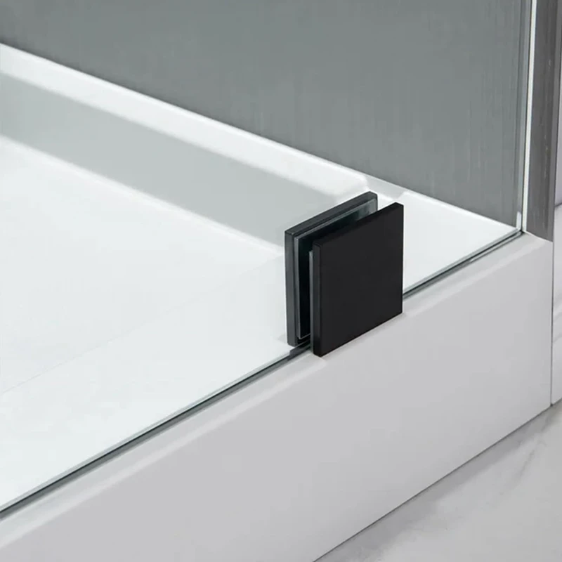 Messing Glazen Klem, Gat-In-Glas Vast Paneel U-Klem, Vierkante Hordeur Hardware Voor Badkamer Voor 5/16in Tot 1/2in