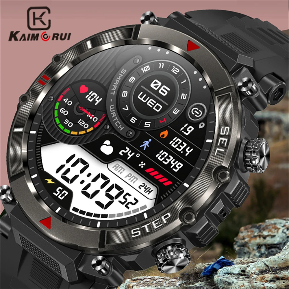 

KAIMORUI Bluetooth Call Smartwatch Men 1.39inch HD Screen Waterproof Health Monitor 100+Sport Mode Outdoor Smart Watch Men Women