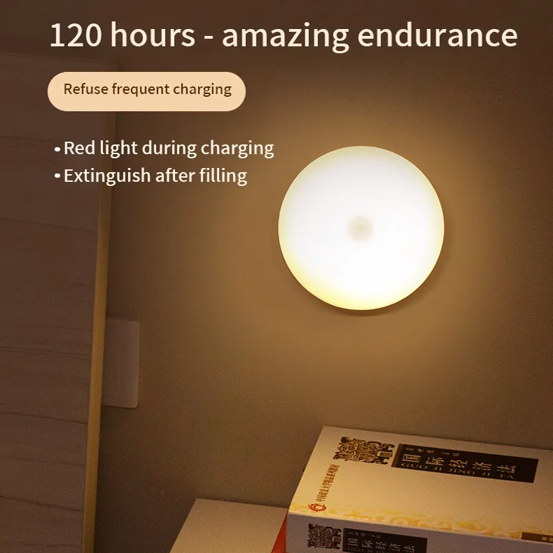 Xiaomi Intelligent Human Body Induction Night Light Led ทางเดินชาร์จทางเดินตู้เสื้อผ้าไร้สายไฟห้องนอน