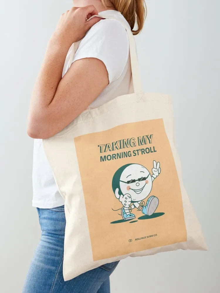 Sushi Walking The Morning St'Roll Tote Bag tote bag Eco bag shopping logo tote men