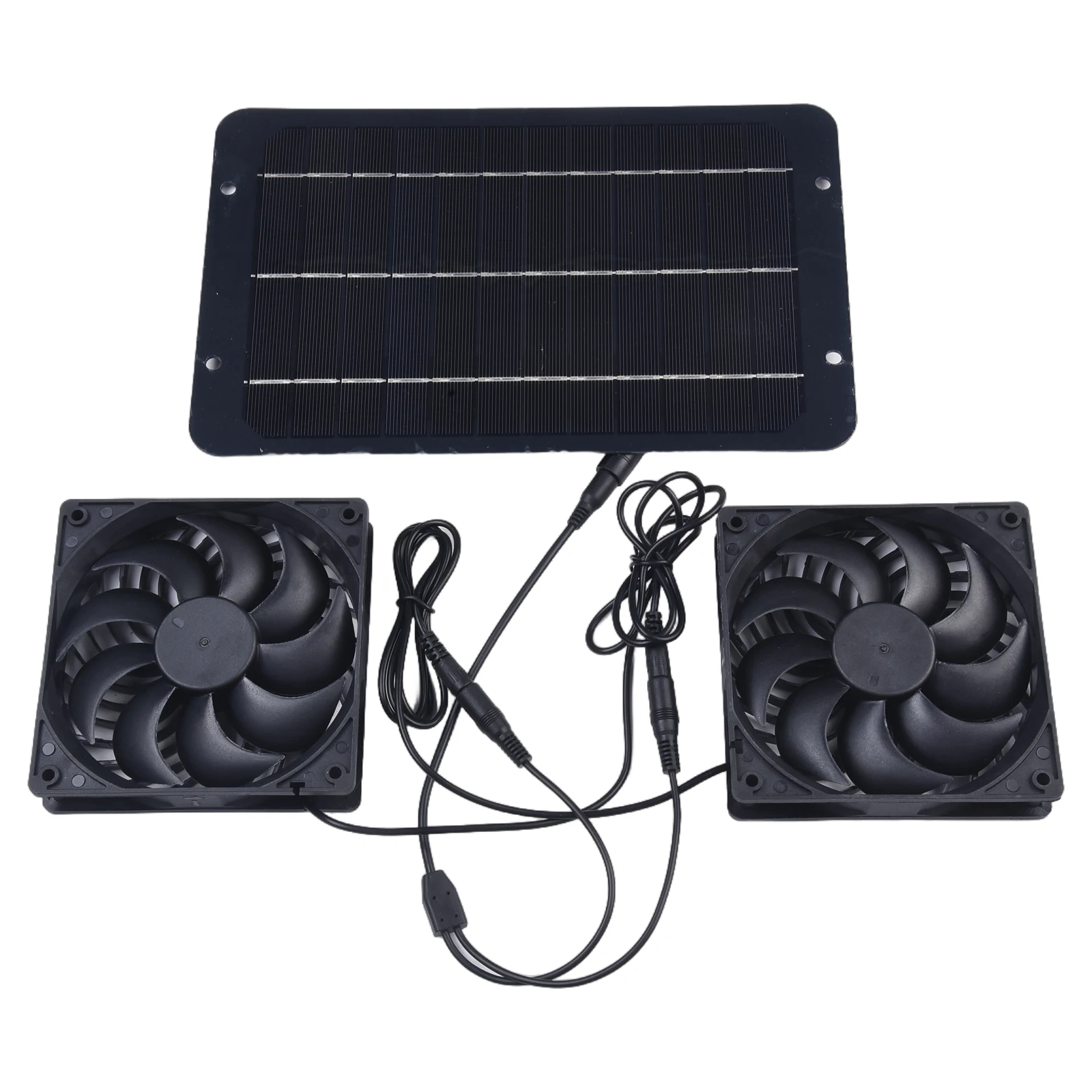 

1PC Solar Powered Fan 12V 10W Waterproof Dual Exhaust Fan Air Ventilation For Kitchen Camping Greenhouse Animal Houses