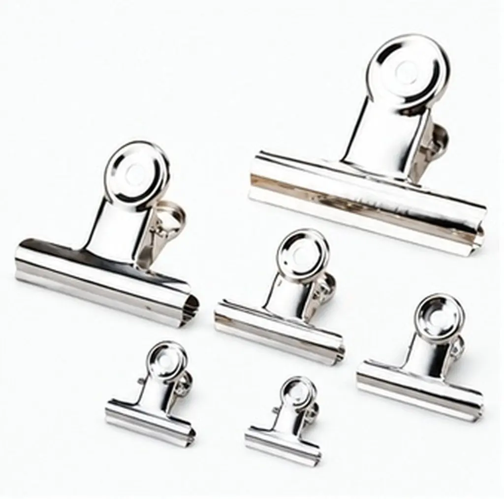 30Pcs Bill Clips Stainless Steel Circular Clamp Clip for Office School Kitchen Food Bag Organizer Paper Receipt Note Holder