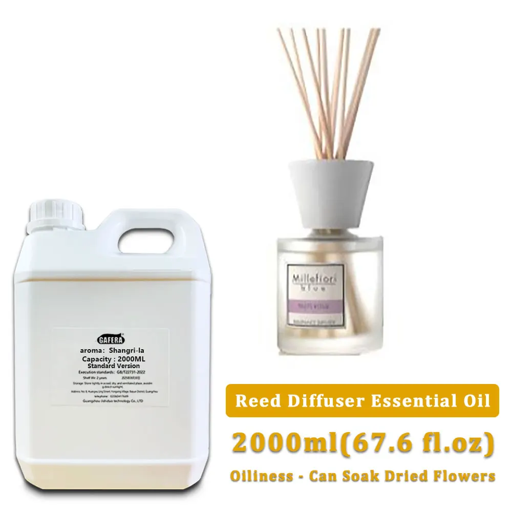 GAFERA 2000ml (67.6 fl.oz) Shangri-La Fragrant Diffuser Supplements Essential Oils - For Reed Diffuser & Fireless Aroma Diffuser