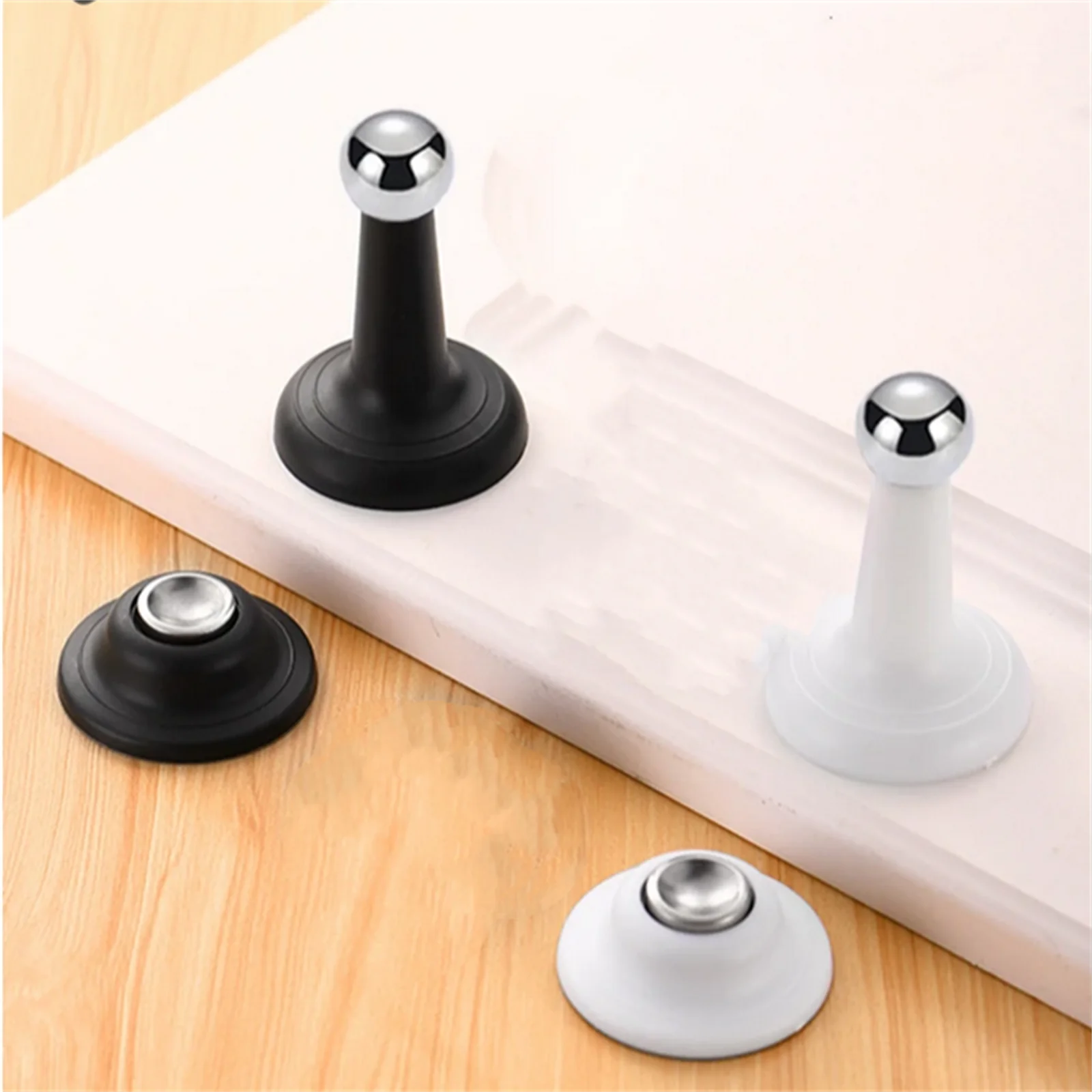 Mute Door Suction ABS Anti-collision Strong Magnetic Door Stopper Non-Punch Strong Adhesive Ground Suction Door Stop