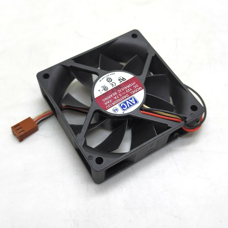 2pcs 70mm Fan For AVC 7020 da07020r12u 12v 3line large air volume speed measuring computer case power supply CPU cooling fan