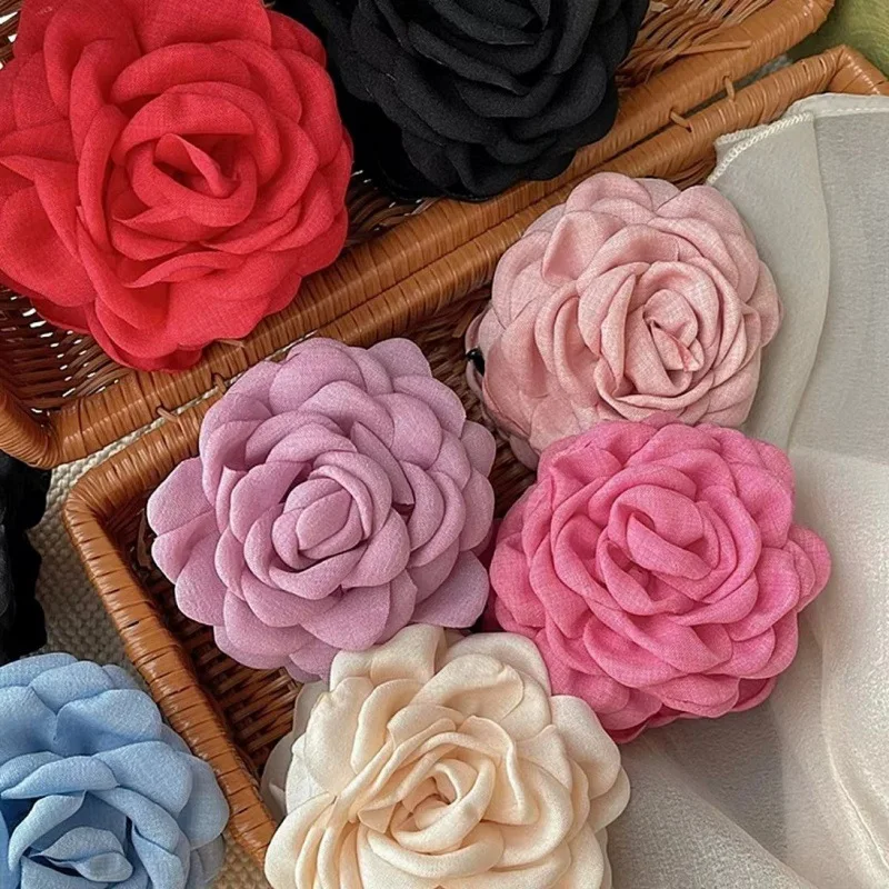 

Fashionable and Sweet Temperament Flowers Clip Exquisite High-end Sense Back Head Shark Clip Hairpin Headdress