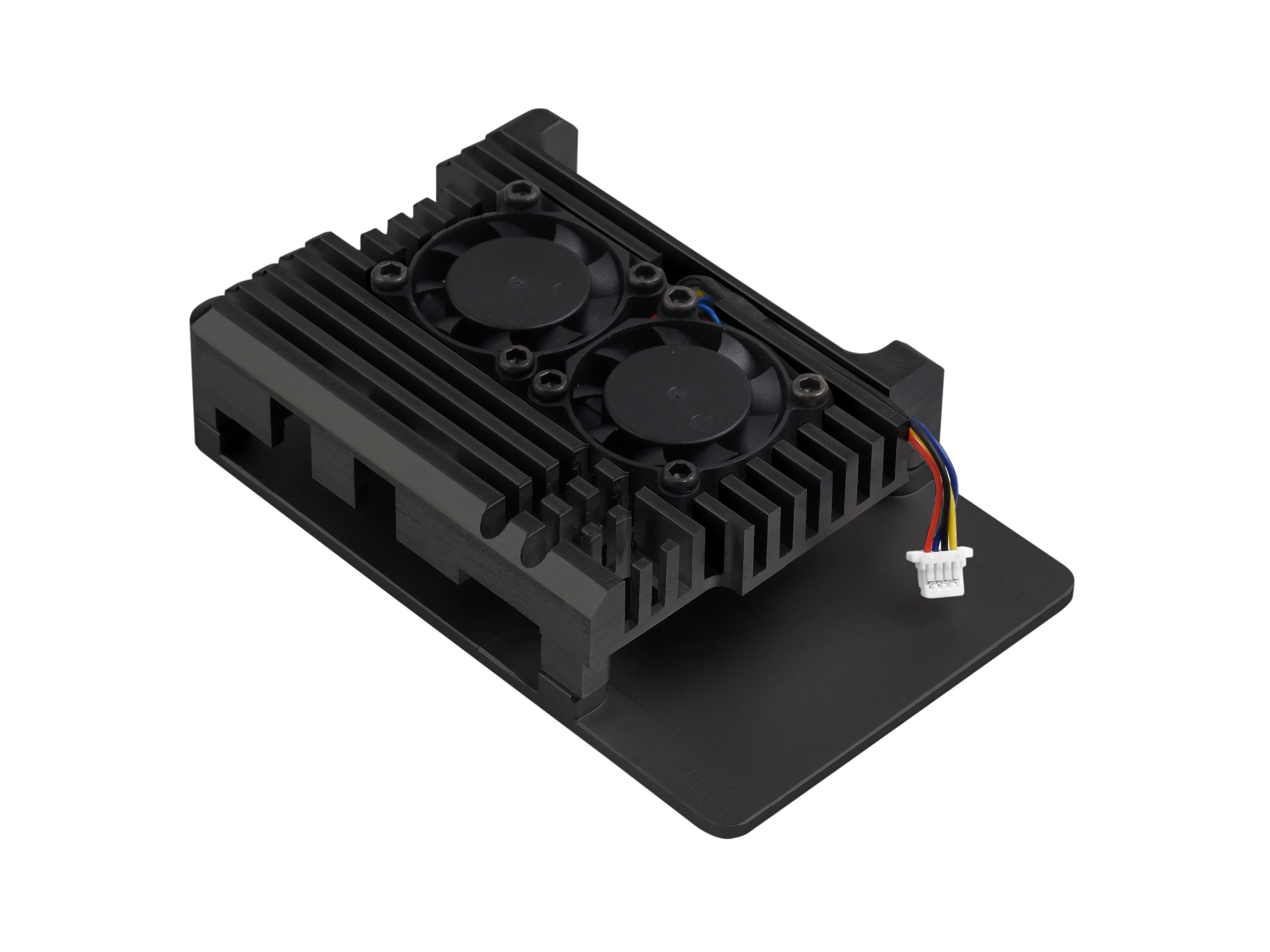 Picture 5: Waveshare Aluminium Alloy Case,  Based On Raspberry Pi 5, Faster heat dissipation, Dual Cooling Fans for Pi 5