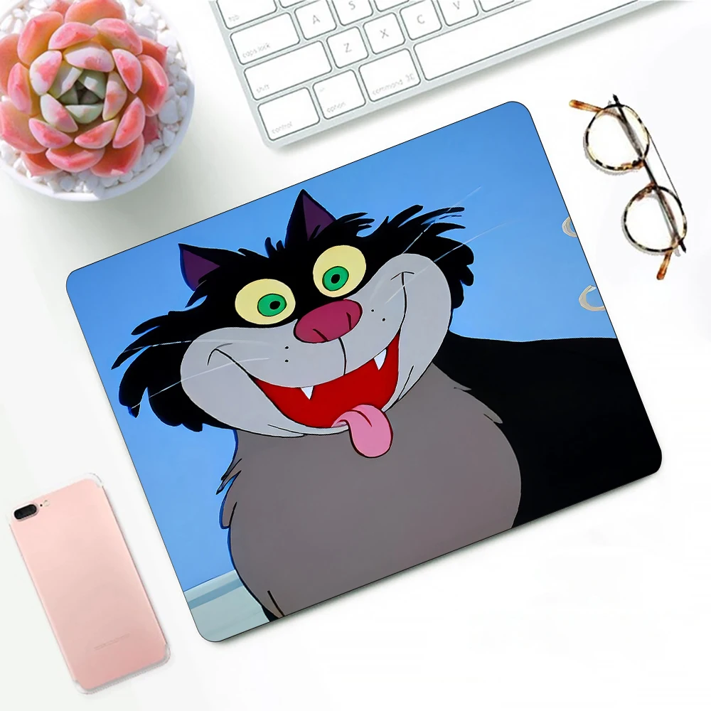 Disney Cinderella Lucifer Cat Gaming Mouse Pad XS Small Mousepad For PC Gamer Desktop Decoration Office Mouse Mat Deskmat Rug