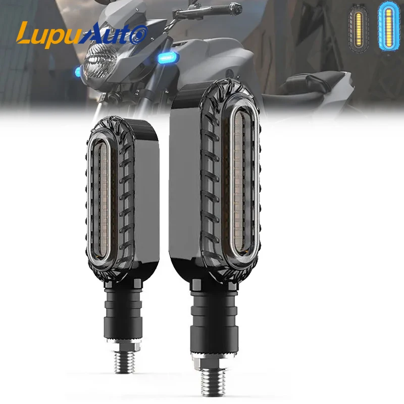 

2pcs Motorcycle LED Turn Signal Lamp Sequential Flowing Flash Indicator Lights Running Light Tail Light Motorcycle Accessories