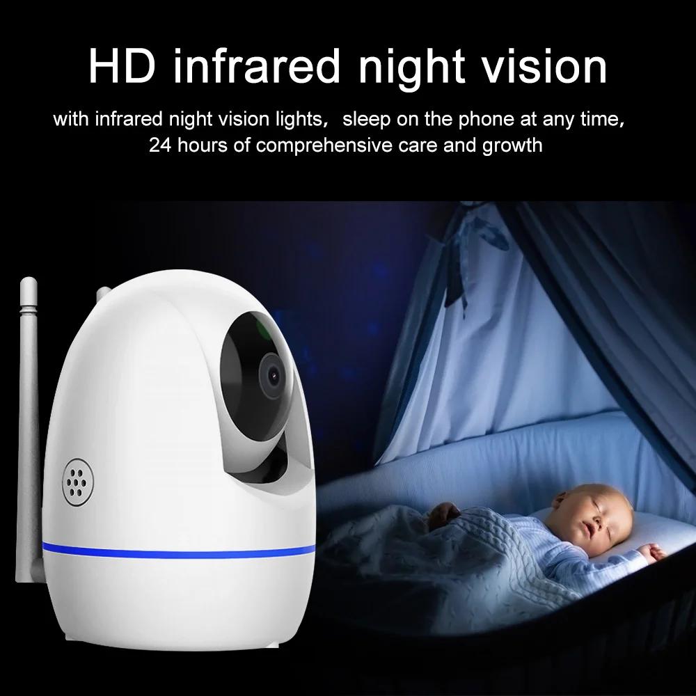 2MP Indoor Security Camera Wifi Full HD CCTV 2K Glossy Baby Monitor APP PC View Remotely 2 Way Talk Motion Detection Ycc365plus