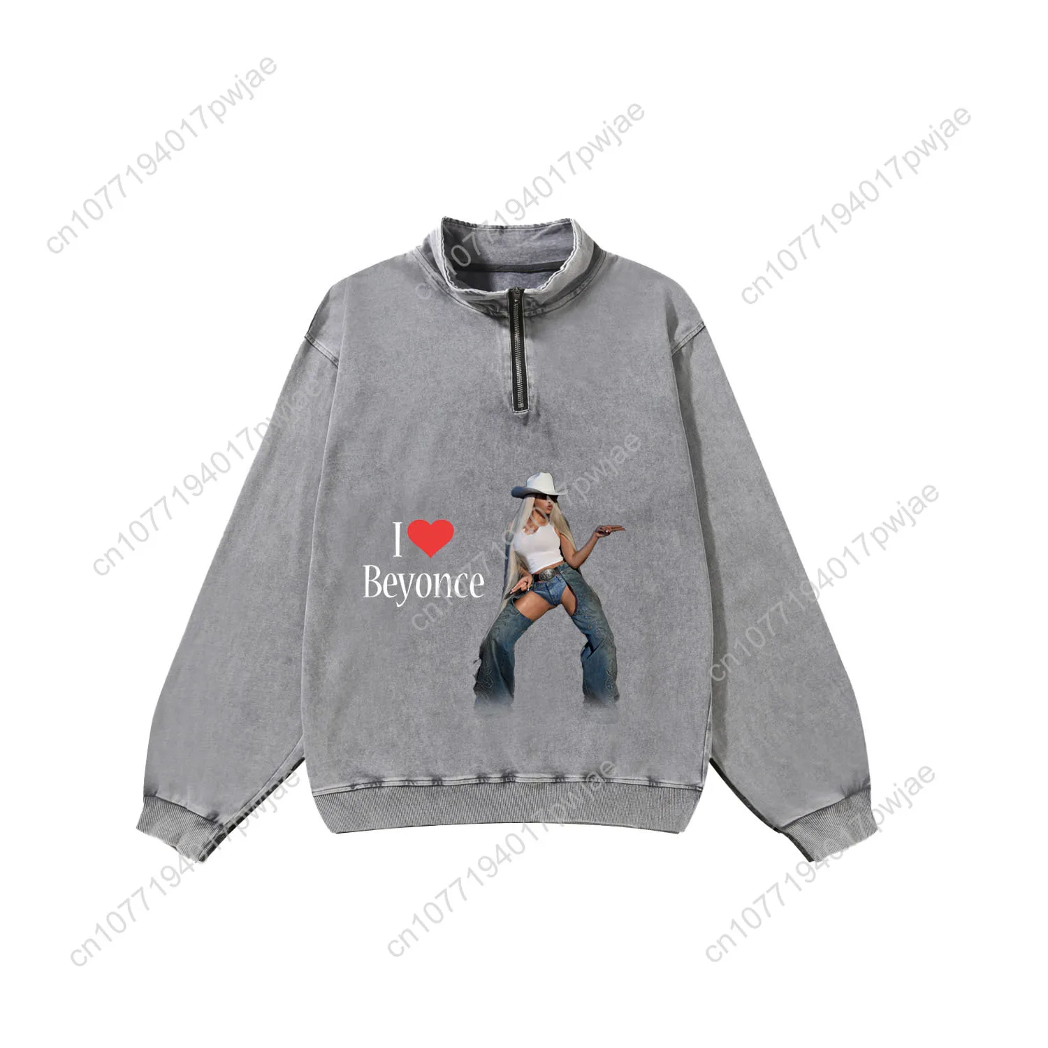 Beyonce Rock Cowboy Carter Custom Retro Sweatshirt Mans Womans Half Zipper Vintage Sweat Shirt Photo Custom Made Tops