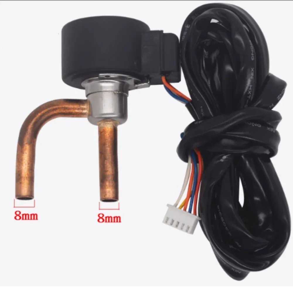 Usado para válvula de expansão eletrônica de ar condicionado DFFX07-037 32.4c-011 corpo da válvula de bobina conjunto completo DC12V 5 fios