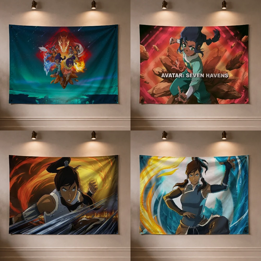 Anime A-Avatar Seven Havens Flag Decoration Outdoor Picnic Party Art Hanging Home Camping Party Banner