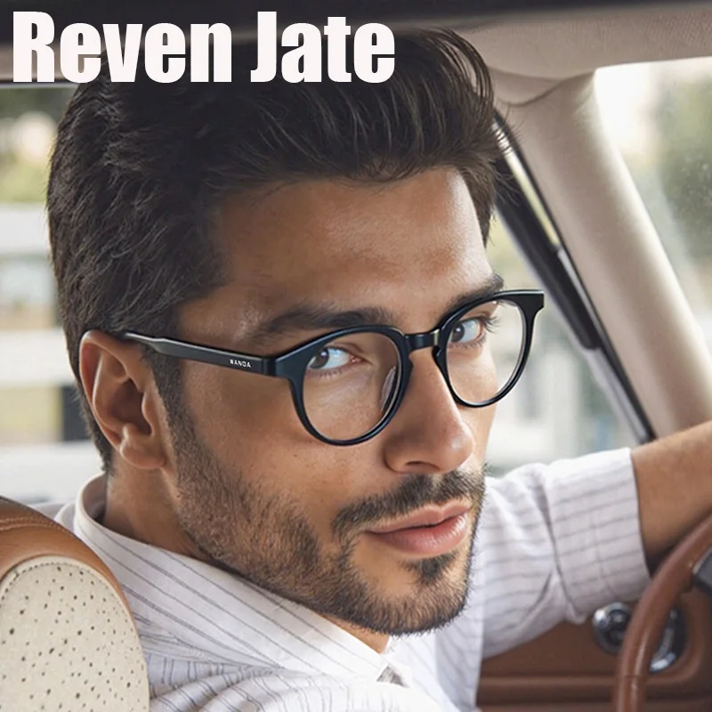 

Reven F22245 Round Acetate Full Rim Flexible High Quality Eyeglasses Frame for Men and Women Optical Eyewear Frame Spectacles