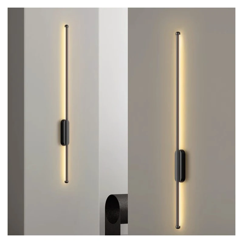 

Nice Wall Lamp Bedroom Living Room Black Gold LED Wall Lamps Modern Simple Strip Ceiling Lights For Kitchen Corridor Lighting Fi