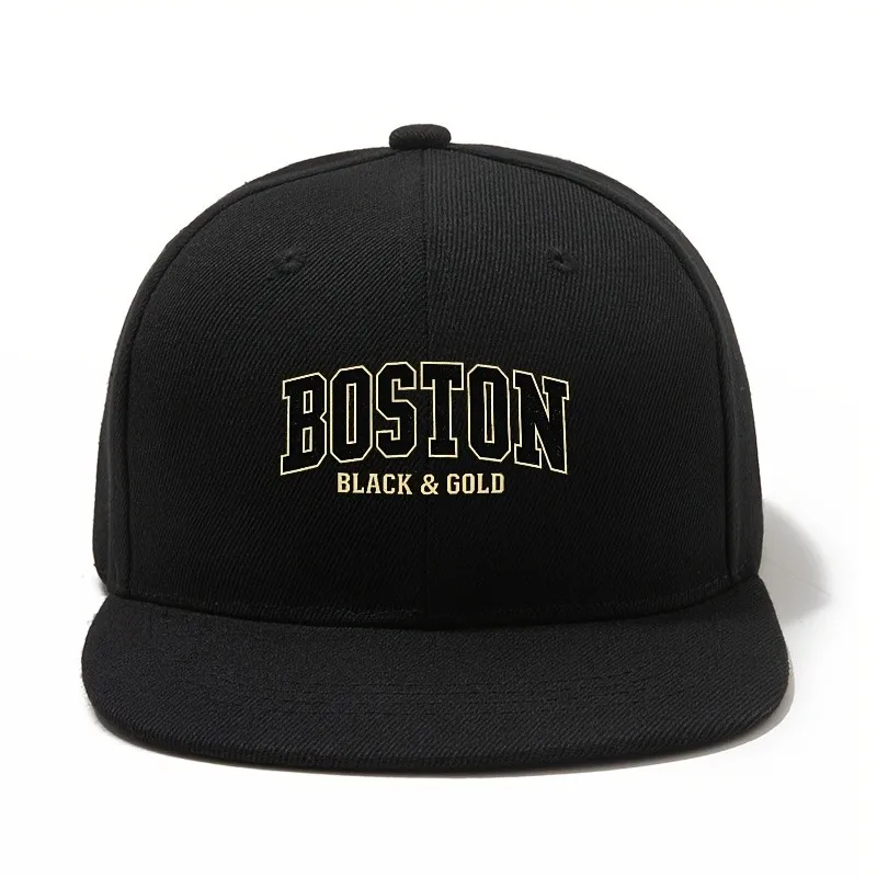 BOSTON Outdoor Camping Flat Brim Hip-Hop Cap, Classic Outdoor Lightweight Baseball Cap, Trucker Hat
