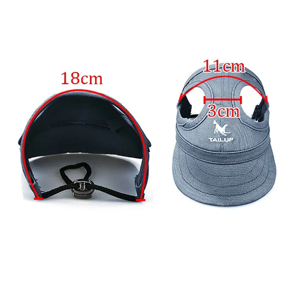 Pet Baseball Hat Outdoor Cat Dog Adjustable Peaked Cap Visor Hat Summer Pet Travel Sports Sun Cap With Ear Holes