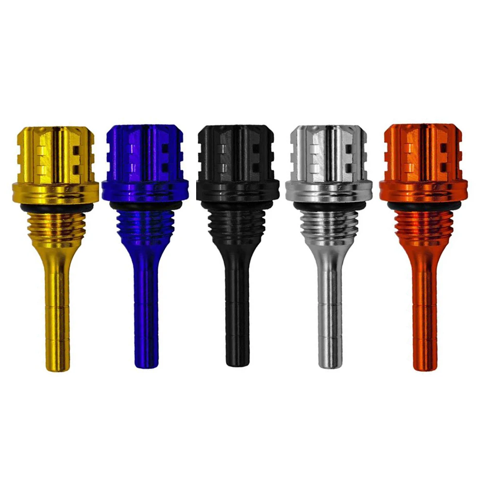 1pcs Motorcycle Engine Oil Dipstick Filler Cap Engine Crankcase Oil Level Gauge Replacement Red Blue Black Gold Silver
