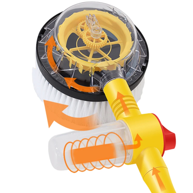 Car Rotary Wash Brush Kit 360 Degree Automatic Rotating Adjustable Dip Wash Brush High Pressure Washer For Vehicle Cleaning
