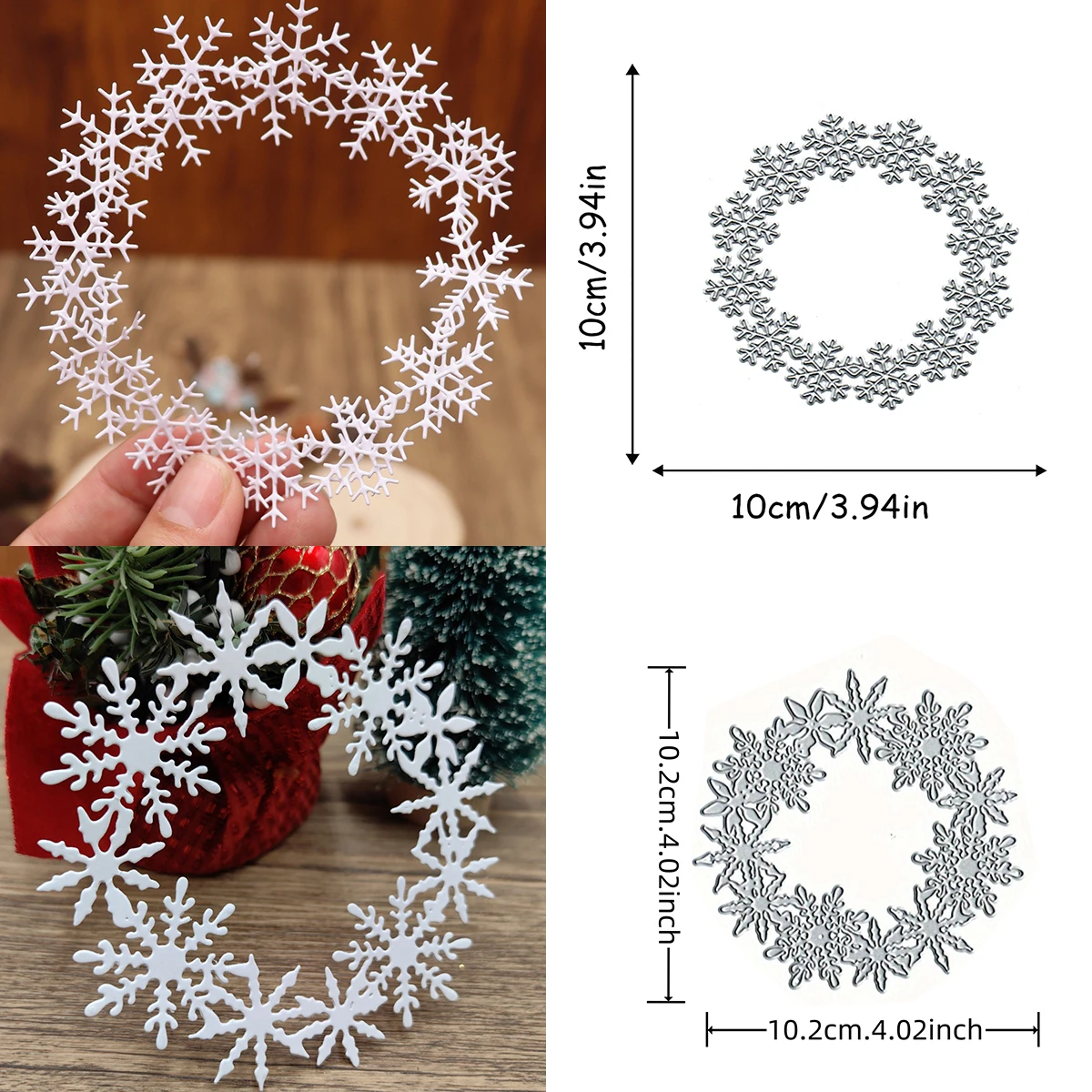 Christmas Snowflake Metal Cutting Dies Scrapbooking Embossing Decorative Crafts Greeting Card Knife Mold Punch Stencil Die Cut