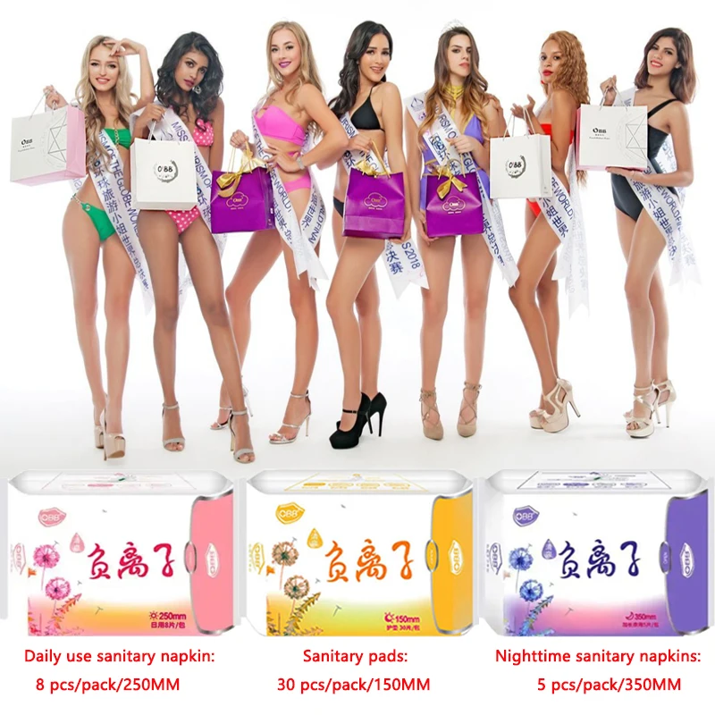 10packs Anion Menstrual Pad Sanitary Towels Panty Liners For Women Health Care Feminine Hygiene Product Towels Cotton Pad