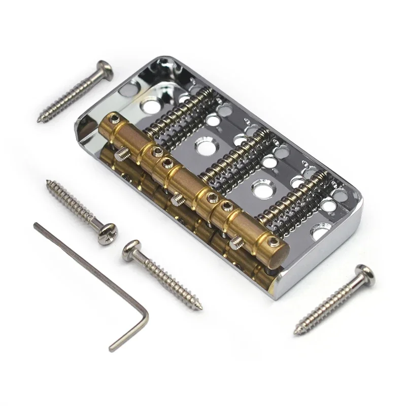 

"TL Electric Guitar Fixed Bridge – 3-Saddle Short Brass Bridge with Compensated Intonation for Solid-Body Guitars"