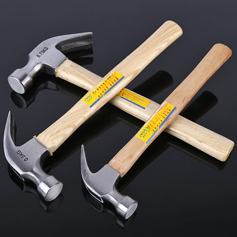 Big Medium Small Quenched Wooden Handle Claw Hammers Professional Woodworking Hammers Nail Lifting and Striking Manual Tools DIY