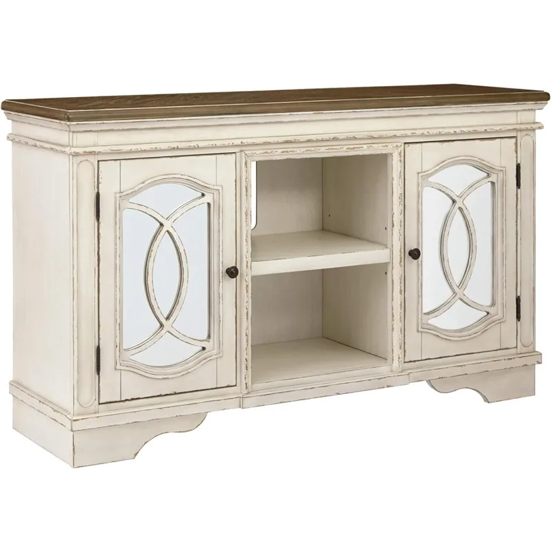 Realyn French Country Two-Tone TV Stand, Fits TVs up to 60