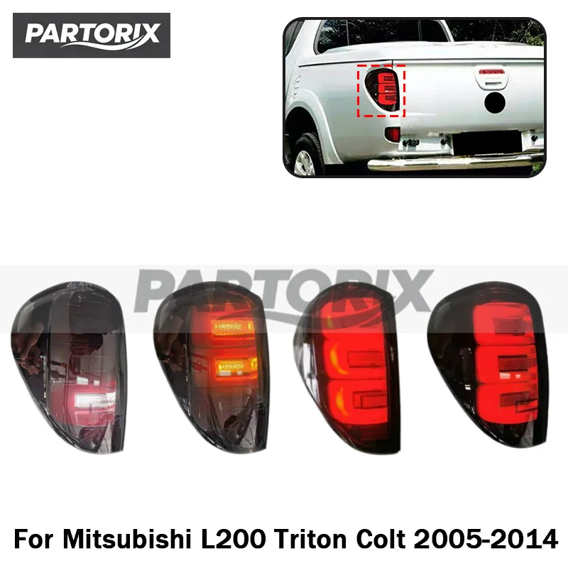 Car styling pickup For Mitsubishi L200 Triton Colt 2005‑2014 Taillight Tail Light LED Rear Lamp DRL Brake Signal Reverse
