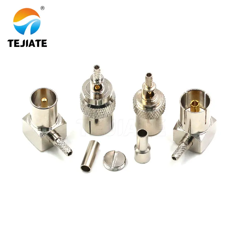 1PCS TV-K/J/JW/KW-1.5 Open Head Elbow Right Angle Female and Male 90 Degrenn Nickelplated RF Coaxial Connector