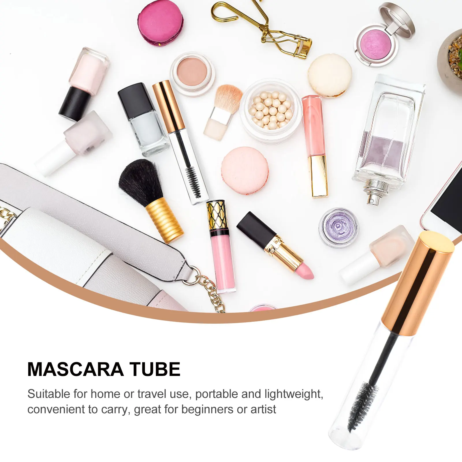 Conjunto de recipientes para cílios, 20 peças, transparente, vazio, tubos de rímel, funis, pipetas de transferência, à prova de vazamento, portátil, maquiagem de viagem, cílios diy