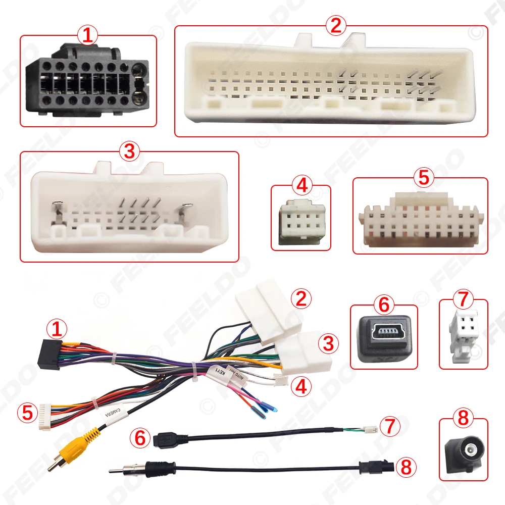Car 16pin Power Cord Wiring Harness Adapter For Mitsubishi Outland (22-24,Mid-East Edition) Installation Head Unit