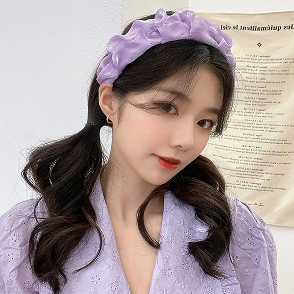 Make up Party Fashion Design Purple Colors Sponge Hairband Very Peri Hair Hoop Women Hair Accessories Korean Style Headband