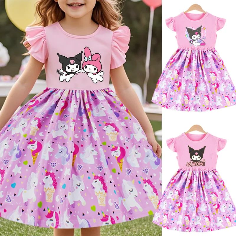 

Платье Куроми для девочек, праздничная нарядная юбка принцессы, костюм, платья, пышные юбки, костюм, милая одежда для косплея с героями мультфильмов, детский подарок на день рождения