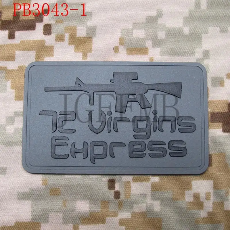 O remendo do PVC 3D para militares táticos, moral, virgens expressa, M4, 72