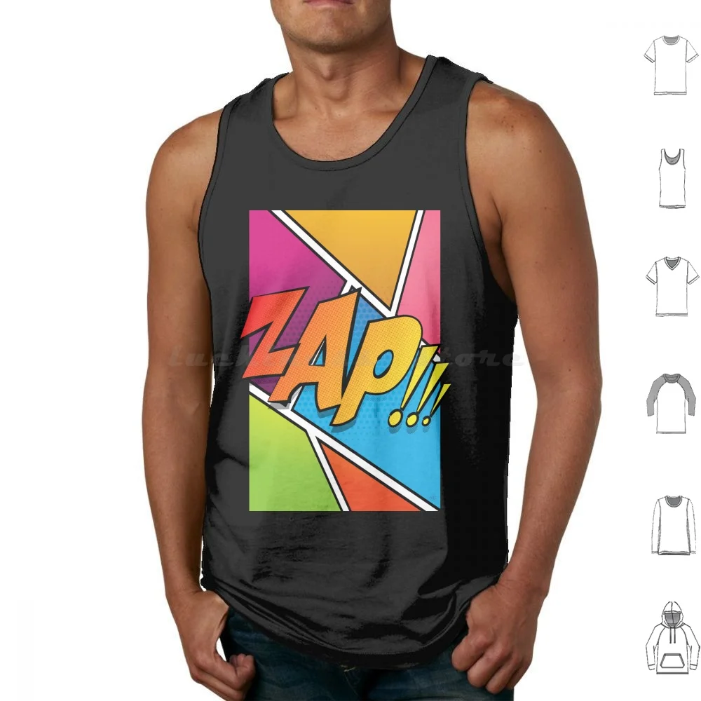 Comics-Zap! Tank Tops Print Cotton Graphics Comics Super Heroes Book Books Comic Halftone