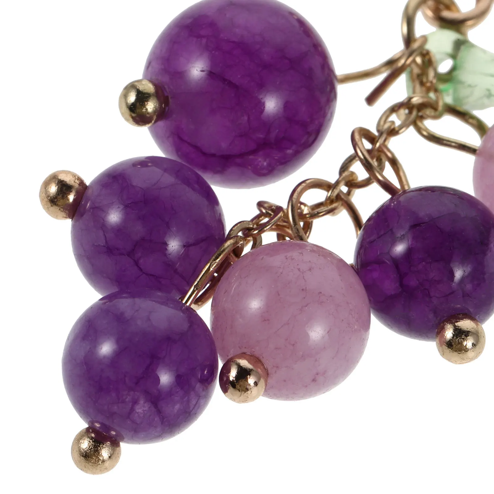 1 زوج كريستال أقراط كليب على غير مثقوب ثلاثية الأبعاد الفاكهة استرخى مجوهرات للنساء الأرجواني أوراق العنب تصميم العنب أقراط للنساء #5