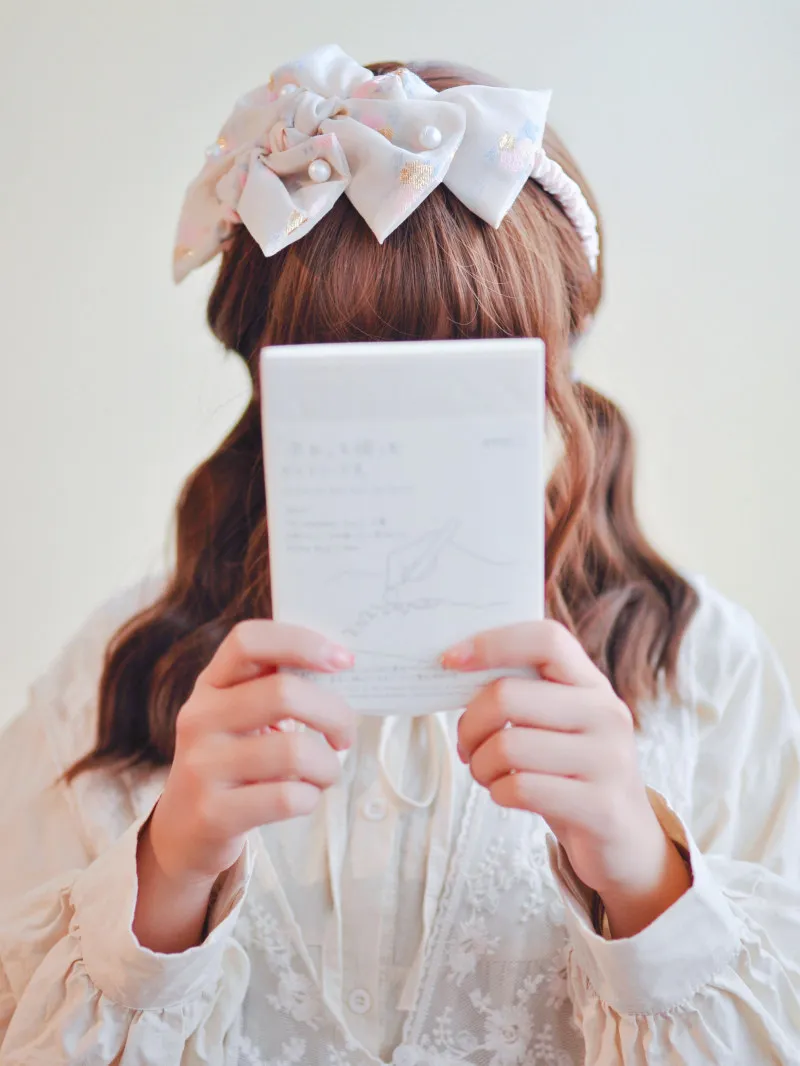 Original Handmade Bow Headband Japanese Girl Lolita Hair Accessories for Woman