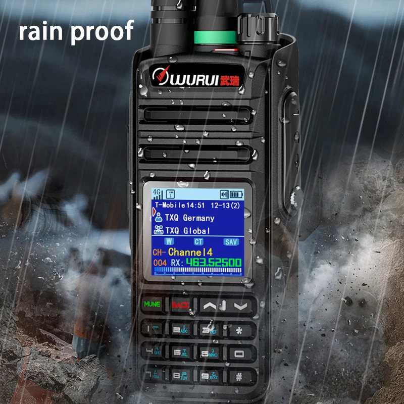 Wurui-walkie-talkie 4G 918 POC UHF global, radio bidireccional, radioaficionado, teléfono móvil de largo alcance, distancia de 100km, portátil