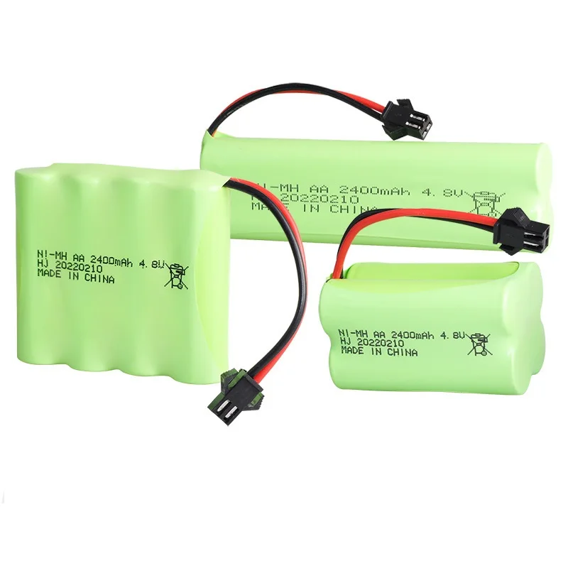 Bateria ni-mh de 4.8v 2400mah para brinquedos rc, carros, tanques, robôs, barcos, armas, bateria recarregável de 4.8v, bateria aa