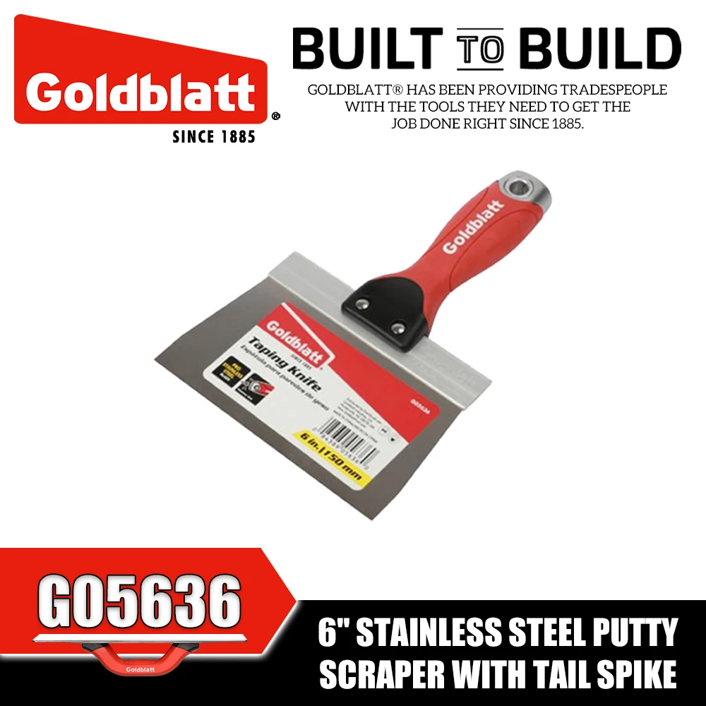 GOLDBLATT G05644 G05642 G05640 G05638 G05636 Stainless Steel Taping Knife Putty Knife Construction Tools